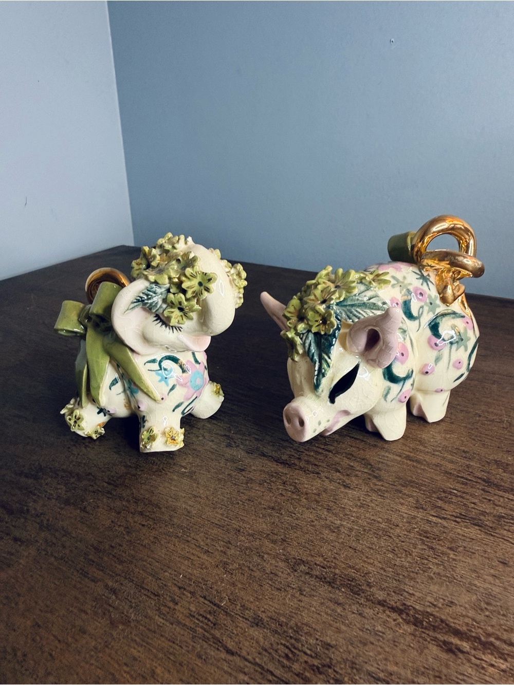 Vintage 1940s Copa de Oro Figurines Pair Signed MJH Mary Jane Hart